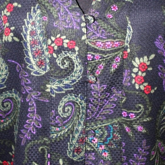 NWT Jessica Simpson Floral Paisley Blouse - Picture 4 of 10